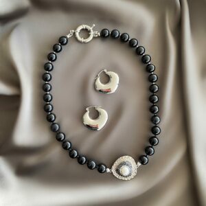 «DANAE» Semi-Fine Natural Stone Necklace and Earrings Jewelry Set⠀ - Image 3