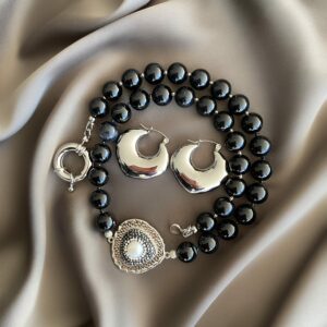 «DANAE» Semi-Fine Natural Stone Necklace and Earrings Jewelry Set⠀ - Image 5
