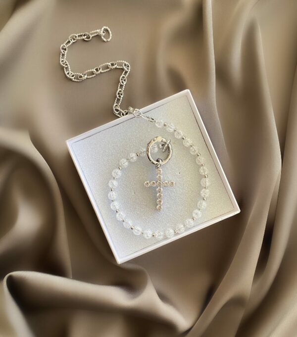 «MARIA MAGDALENE»- Semi-Fine Natural Stone Choker Necklace & Earrings Luxury Jewelry Set With Swarovski Crystals
