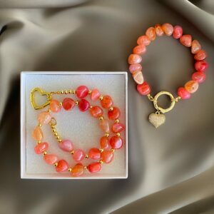 «MARMALADE» Semi-Fine Natural Stone Necklace And Bracelet - Image 7