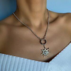 «ESTRELA» Trendy Chain Necklace & Earrings Jewellery Set - Image 6