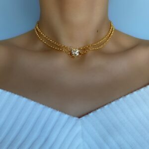 «VERRE» Trendy Chain Necklace & Earrings Jewellery Set - Image 2