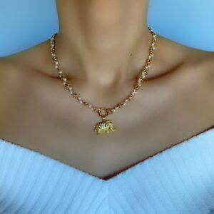 «INDIA» Trendy Chain Necklace & Earrings Jewellery Set - Image 2
