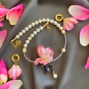 «MI MARIPOSA» Beautiful & Luxury Necklace With Natural Stone & Earrings Jewellery Set - Image 3