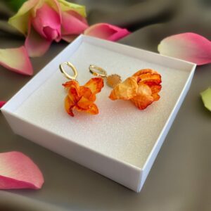 «PETITE FLORAL» Semi-Fine Luxury Earrings With Natural Stone - Image 4
