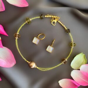 «VESNA» Beautiful & Luxury Necklace With Crystal Beads & Earrings Jewellery Set - Image 5
