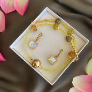 «VESNA» Beautiful & Luxury Necklace With Crystal Beads & Earrings Jewellery Set - Image 7