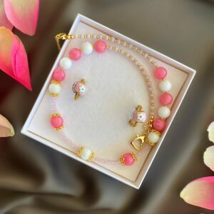 «CORA DE LA ROSA» Semi-Fine Natural Stone Necklace & Earrings Jewellery Set - Image 2
