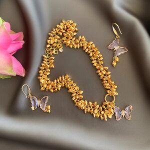 «PRETTY BUTTERFLY» Trendy Chain Necklace & Earrings Jewellery Set - Image 7