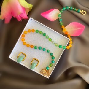 «SUMMER TIME» Semi-Fine Natural Stone Luxury Necklace & Earrings Jewellery Set ⠀ - Image 3