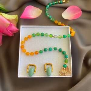 «SUMMER TIME» Semi-Fine Natural Stone Luxury Necklace & Earrings Jewellery Set ⠀ - Image 4