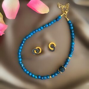 «LAZURA» Semi-Fine Natural Stone Necklace Choker & Earrings Jewellery Set⠀ - Image 7