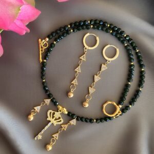 «BURATINO» Semi-Fine Natural Stone Necklace & Earrings Jewellery Set - Image 4