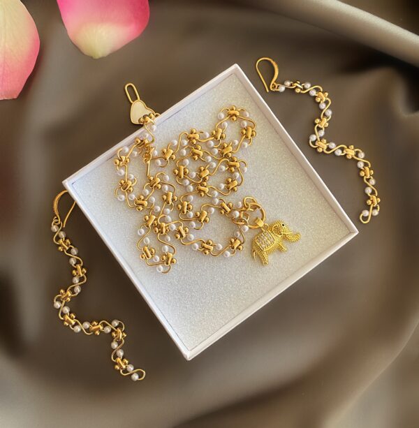 «INDIA» Trendy Chain Necklace & Earrings Jewellery Set