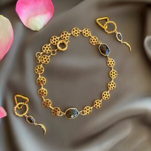 «SUN & MOON» Trendy Chain Necklace & Earrings Jewellery Set - Image 6
