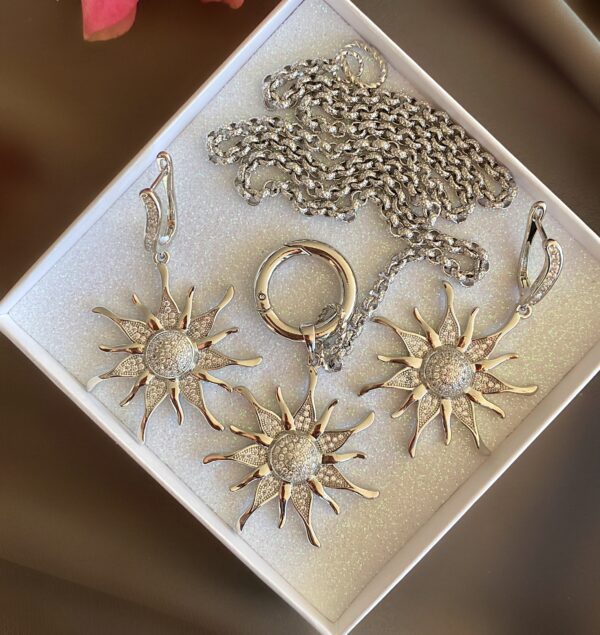«ESTRELA» Trendy Chain Necklace & Earrings Jewellery Set