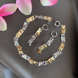 «HARLEY» Trendy Chain Necklace Choker & Earrings Luxury Jewellery Set - Image 4