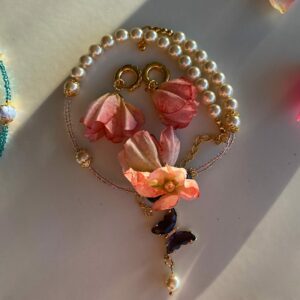 «MI MARIPOSA» Beautiful & Luxury Necklace With Natural Stone & Earrings Jewellery Set - Image 5