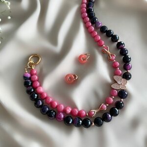 «MAJESTY» Semi-Fine Natural Stone Luxury Necklace & Earrings Jewellery Set - Image 3