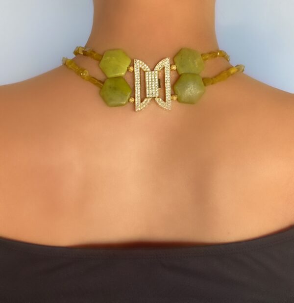 «GRETTA» Semi-Fine Luxury Natural Stone Necklace-Transformer⠀⠀