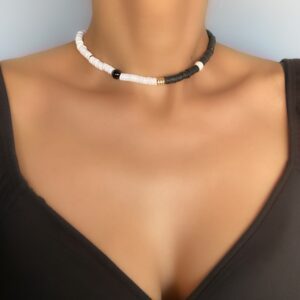 «NOIR ET BLANC» Trendy Resin Necklace-Choker ⠀ - Image 2