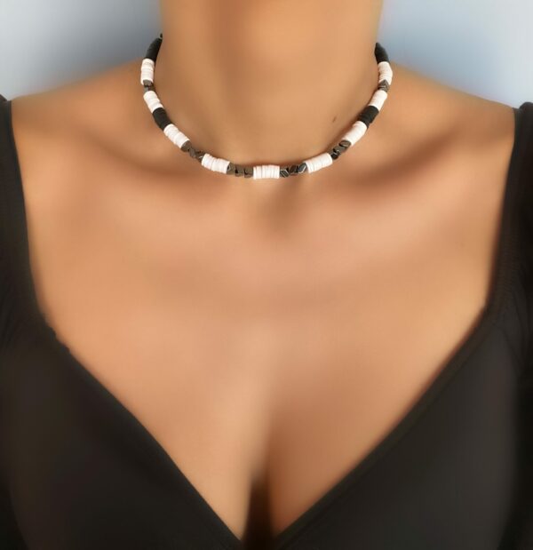 «ZÈBRE»Trendy Resin Necklace-Choker ⠀