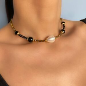 «NATELLA» Semi-Fine Luxury Natural Stone & Crystal Trendy Necklace And Earrings Jewellery Set - Image 7