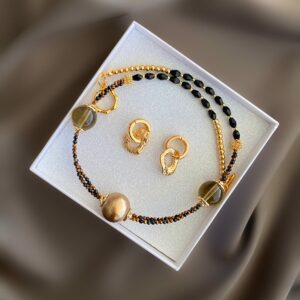 «FOSCHIA» Semi-Fine Luxury Crystal Trendy Necklace & Earrings Jewellery Set⠀ - Image 5