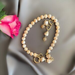 «MACCHIATO» Semi-Fine Natural Stone Necklace & Earrings Jewellery Set⠀ - Image 7