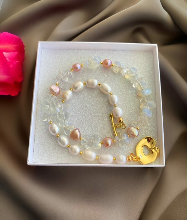 «IVANKA» Semi-Fine Luxury Pearl & Crystal Quartz Necklace