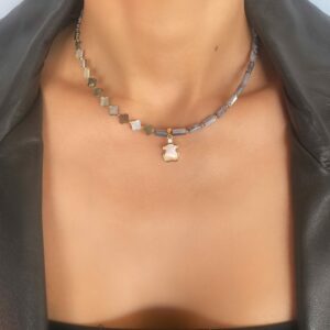«COALINA» Semi-Fine Natural Stone Trendy Choker Necklace - Image 2