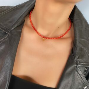 «PINE» Trendy Semi-Fine Natural Stone Necklace  - Image 3