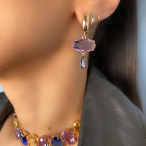 «DIAMANTÉ» - Semi-Fine Luxury Choker Necklace With Jewellery Glass - Image 5