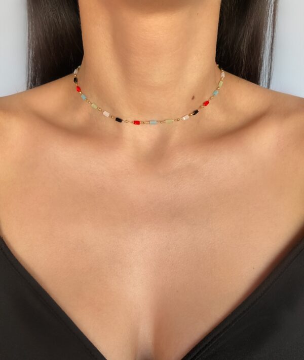 «PARTY TIME» Trendi Jewellery Glass Choker Necklace