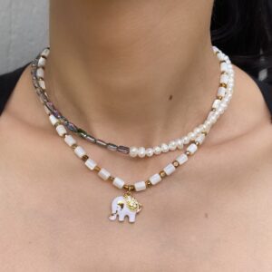 «ELLE» Semi-Fine Natural Shell Necklace⠀ - Image 2