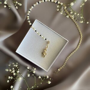 «TRENDY TEDDY» Semi-Fine Luxury Pearl And Chain Necklace ⠀ - Image 2