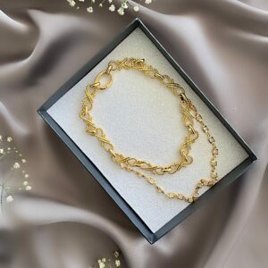 «NASTASIA» Beautiful Chain and Cubic Zirconia Necklace Choker - Image 4