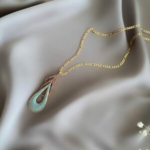 «WILLOW» Semi-Fine Necklace With Swarovski Crystals Pendant - Image 2