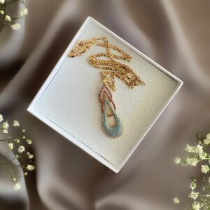 «WILLOW» Semi-Fine Necklace With Swarovski Crystals Pendant - Image 3