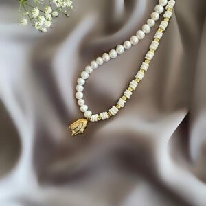 «HAVANA» Semi-Fine Natural Pearl & Shell Trendy Necklace - Image 2