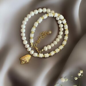 «HAVANA» Semi-Fine Natural Pearl & Shell Trendy Necklace - Image 3