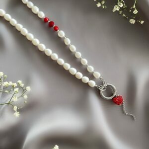 «BE MINE» Semi-Fine Natural Pearl Trendy Necklace - Image 4