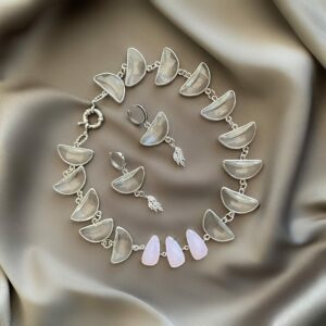 «DE BLANCO» - Semi-Fine Luxury Jewellery Glass Choker Necklace ⠀ - Image 4