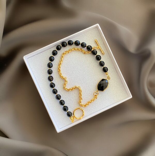 «NERIDA» Semi-Fine Chain And Stone Trendy Choker Necklace