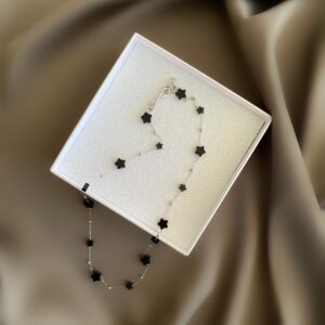 «GALAXY» Semi-Fine Chain and Natural Agates Stone Chocker Petite Necklace - Image 2