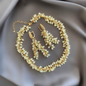 «ROWAN BERRY» Luxury Natural Stone Necklace And Earrings Jewellery Set ⠀ - Image 4