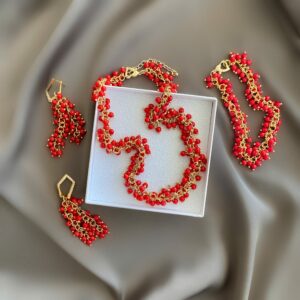 «SMORODINA» Luxury Natural Stone Necklace, Bracelet, Earrings Jewellery Set ⠀ - Image 4