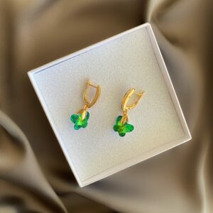 «GREENALDO» Earrings for Women With Crystals - English Lock - Image 2