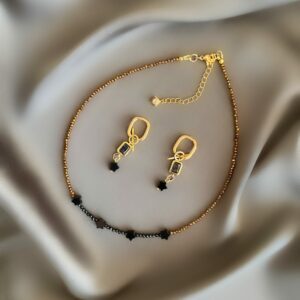 «ANOTHER WORLD» Semi-Fine Trendy Necklace And Earrings Jewellery Set⠀ - Image 2