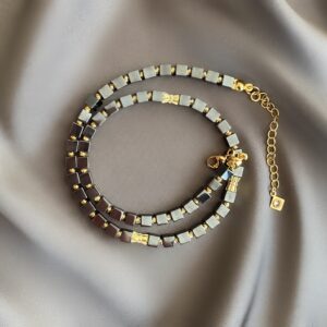 «SOPHIN» Semi-Fine Natural Stone Choker Necklace - Image 2